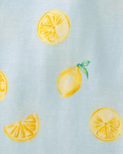 Cargar imagen en el visor de la galería, Lemon 100% Cotton Snug Fit 4-Piece Pajama Set - Blue/Yellow