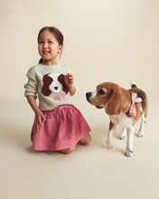 Cargar imagen en el visor de la galería, Toddler Girl Dog Sweater - Cream