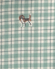 Cargar imagen en el visor de la galería, Toddler Boy Plaid Flannel Button-Down Shirt - Green/White