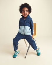 Cargar imagen en el visor de la galería, Toddler Boy Color Block Zip-Up Jacket - Blue