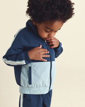 Cargar imagen en el visor de la galería, Toddler Boy Color Block Zip-Up Jacket - Blue