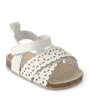 Cargar imagen en el visor de la galería, Baby Girl Floral Sandals - White