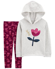 Cargar imagen en el visor de la galería, 2-Piece Hooded Tee &amp; Legging Set
