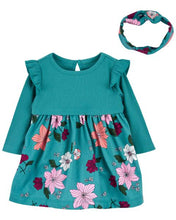 Cargar imagen en el visor de la galería, 2-Piece Floral Bodysuit Dress Set
