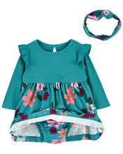 Cargar imagen en el visor de la galería, 2-Piece Floral Bodysuit Dress Set
