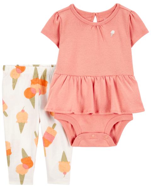 2-Piece Ice Cream Bodysuit Pant Set