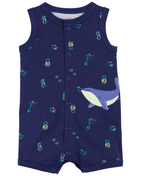 Whale Snap-Up Romper