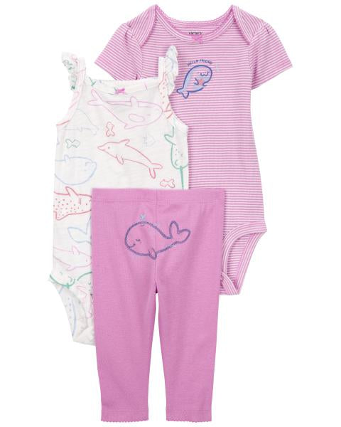 3-Piece Whale Little Character Set