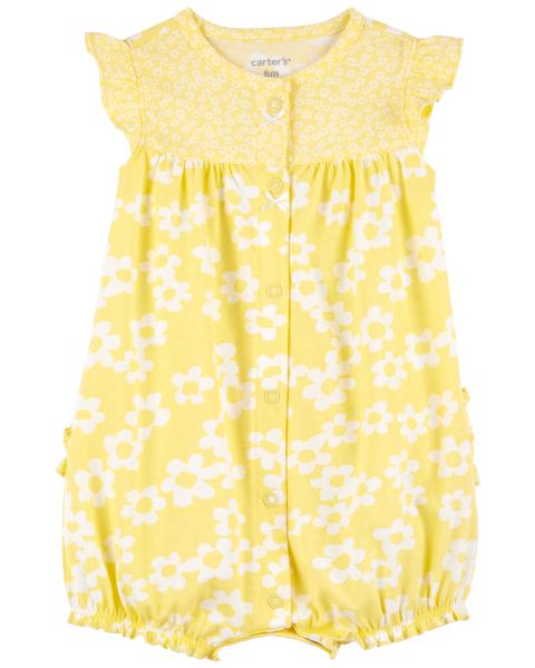 Daisy Ruffled Snap-Up Romper