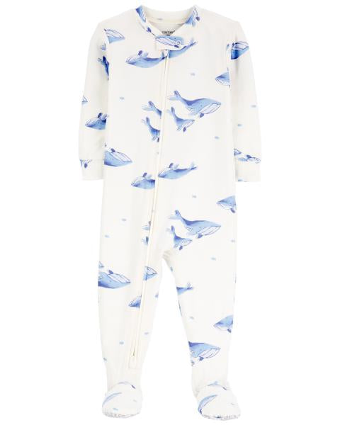 1-Piece Whale PurelySoft Footie Pajamas