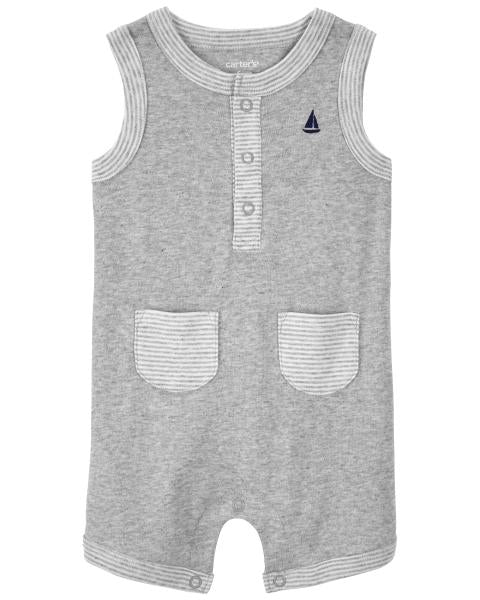 Sailboat Pocket Snap-Up Romper