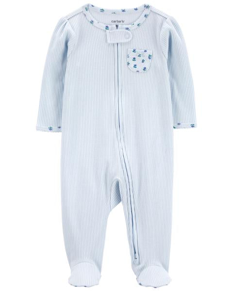 Floral 2-Way Zip Thermal Sleep & Play Pajamas