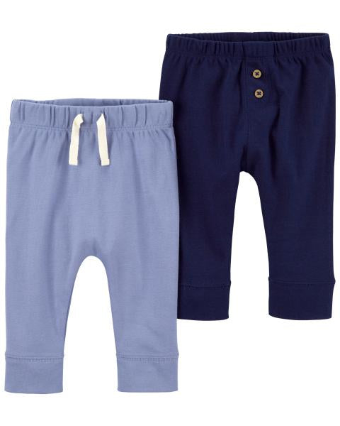 2-Pack Pull-On Cotton Pants