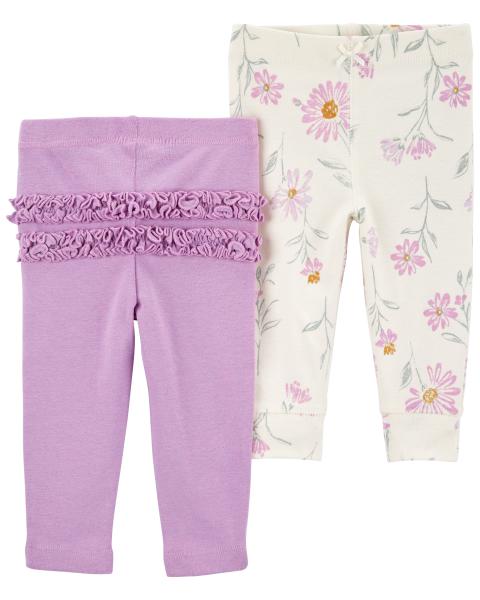 2-Pack Floral Pull-On Pants