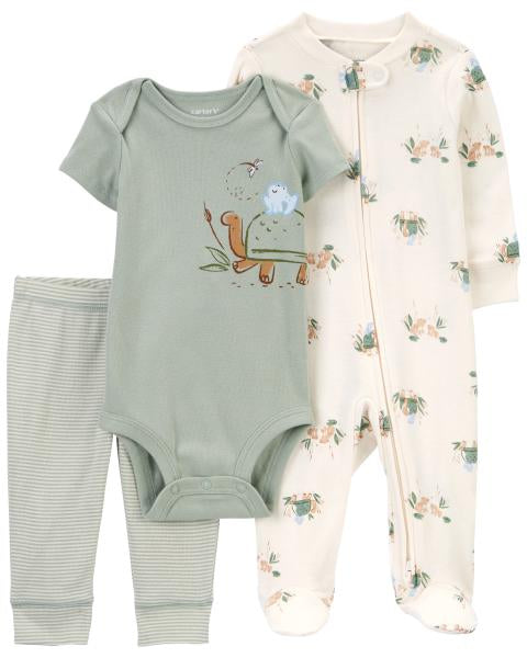 Green Turtle 3-Piece Sleep and Play Set