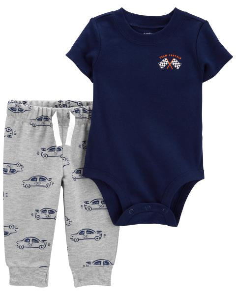 2-Piece Race Car Bodysuit Pant Set