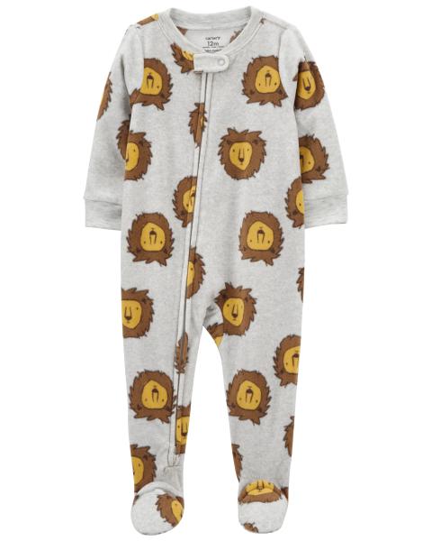 1-Piece Lion Fleece Footie Pajamas