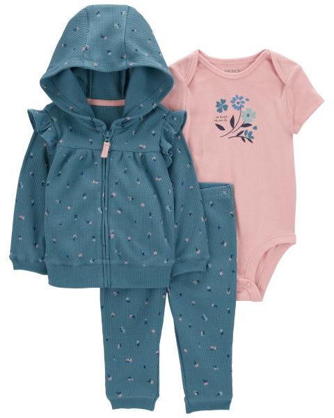 3-Piece Floral Little Jacket Set