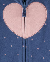 Cargar imagen en el visor de la galería, Navy Heart 3-Piece Fleece Cardigan Set
