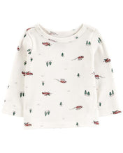 Cargar imagen en el visor de la galería, 2-Piece Holiday Thermal Tee &amp; Corduroy Overalls Set
