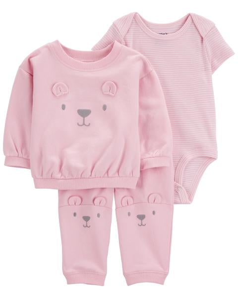 3-Piece Bear Little Cardigan Set