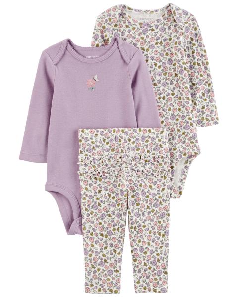 3-Piece Floral Little Character Set