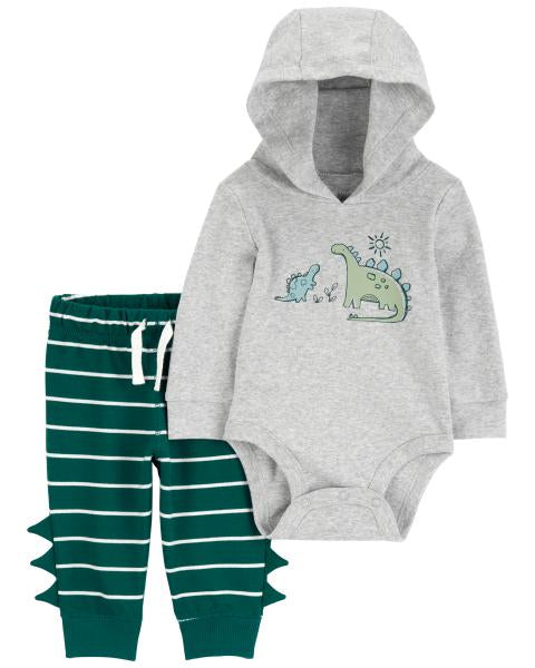 2-Piece Dinosaur Hoodie and Pants Set