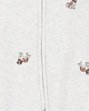 Cargar imagen en el visor de la galería, Gray Puppy Zip-Up Sleep &amp; Play
