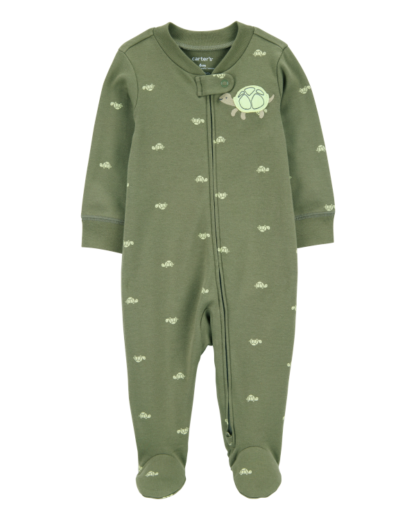 Turtle 2-Way Zip Sleep & Play Pajamas