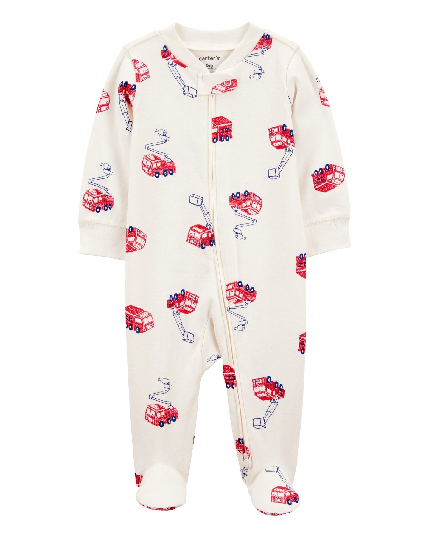 Fire Truck 2-Way Zip Sleep & Play Pajamas