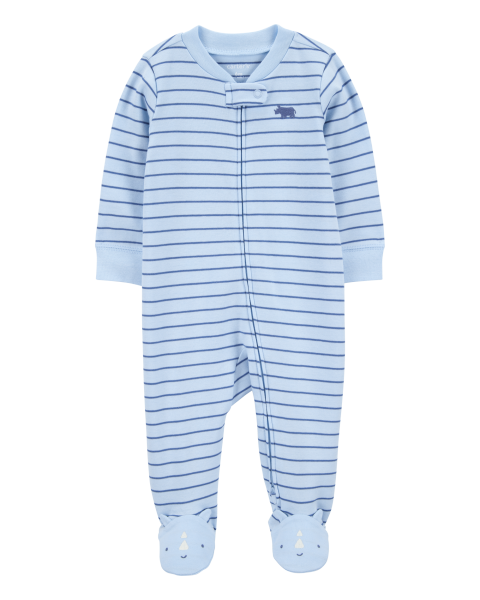 Striped Rhino 2-Way Zip Sleep & Play Pajamas
