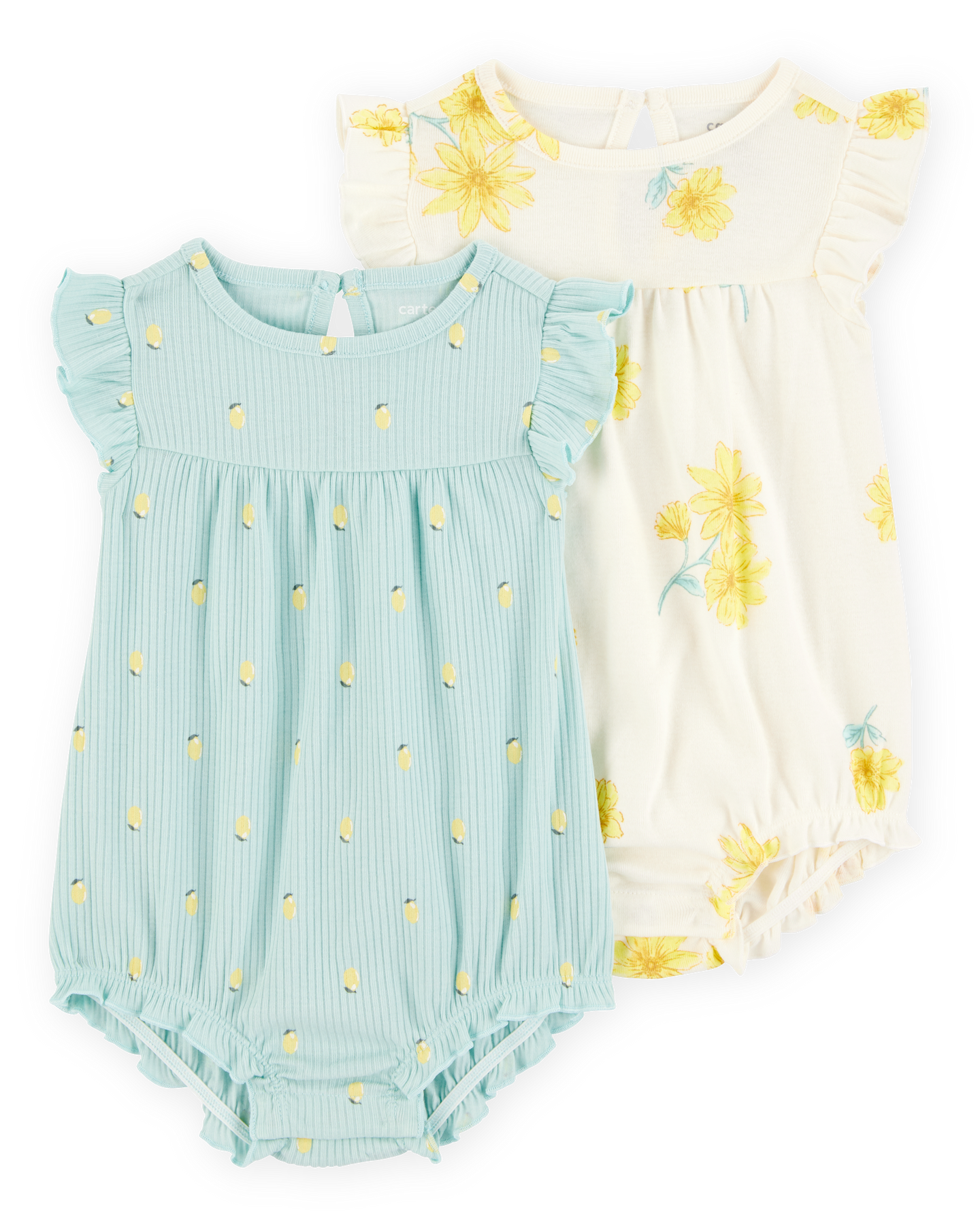 2-Pack Floral Rompers