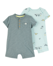 Cargar imagen en el visor de la galería, 2-Pack Beach Print Rompers
