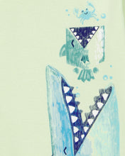 Cargar imagen en el visor de la galería, Shark Print Snug Fit Cotton 4-Piece Pajamas
