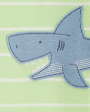 Cargar imagen en el visor de la galería, Shark Striped Snug Fit Cotton 1-Piece Pajamas
