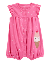 Cargar imagen en el visor de la galería, Ice Cream Cotton Romper - Pink
