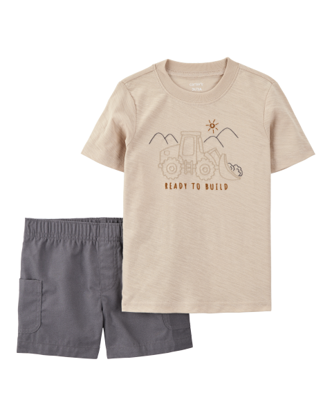 2-Piece Construction Short Set