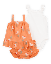 Cargar imagen en el visor de la galería, 3-Piece Floral Little Short Set
