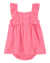 Cargar imagen en el visor de la galería, Floral Flutter Bodysuit Dress - Pink
