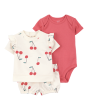 Cargar imagen en el visor de la galería, 3-Piece Cherry Outfit Set

