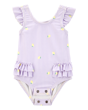 Cargar imagen en el visor de la galería, 1-Piece Striped Lemon Swimsuit
