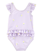 Cargar imagen en el visor de la galería, 1-Piece Striped Lemon Swimsuit
