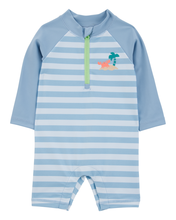 1-Piece Striped Rashguard