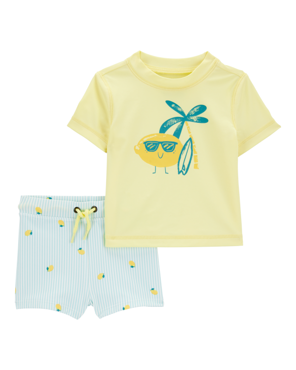 2-Piece Rashguard & Swim Trunk Set
