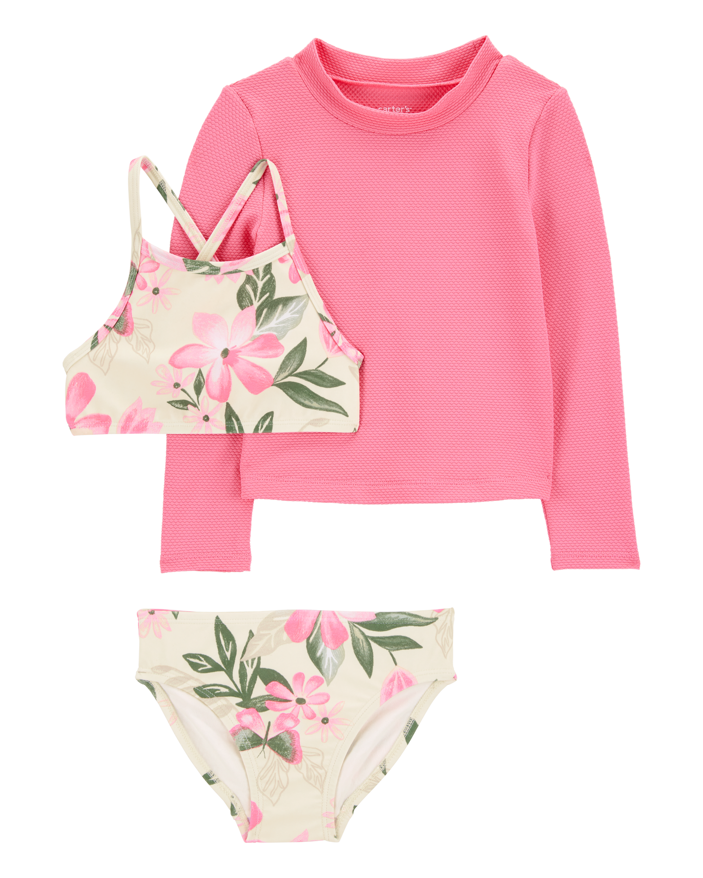 3-Piece Floral Rashguard Set