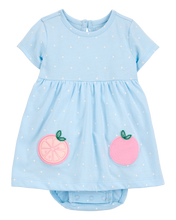 Cargar imagen en el visor de la galería, Peach Bodysuit Dress - Blue
