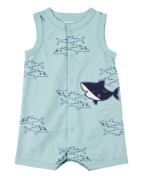 Blue Shark 1-Piece Romper