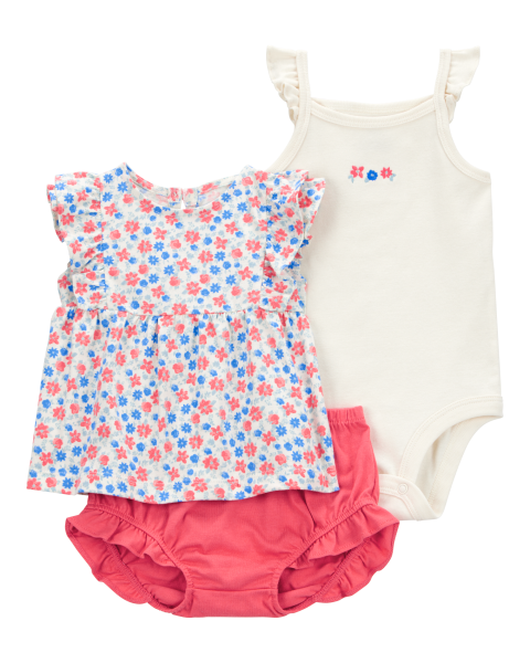 3-Piece Floral Little Diaper Cover Set