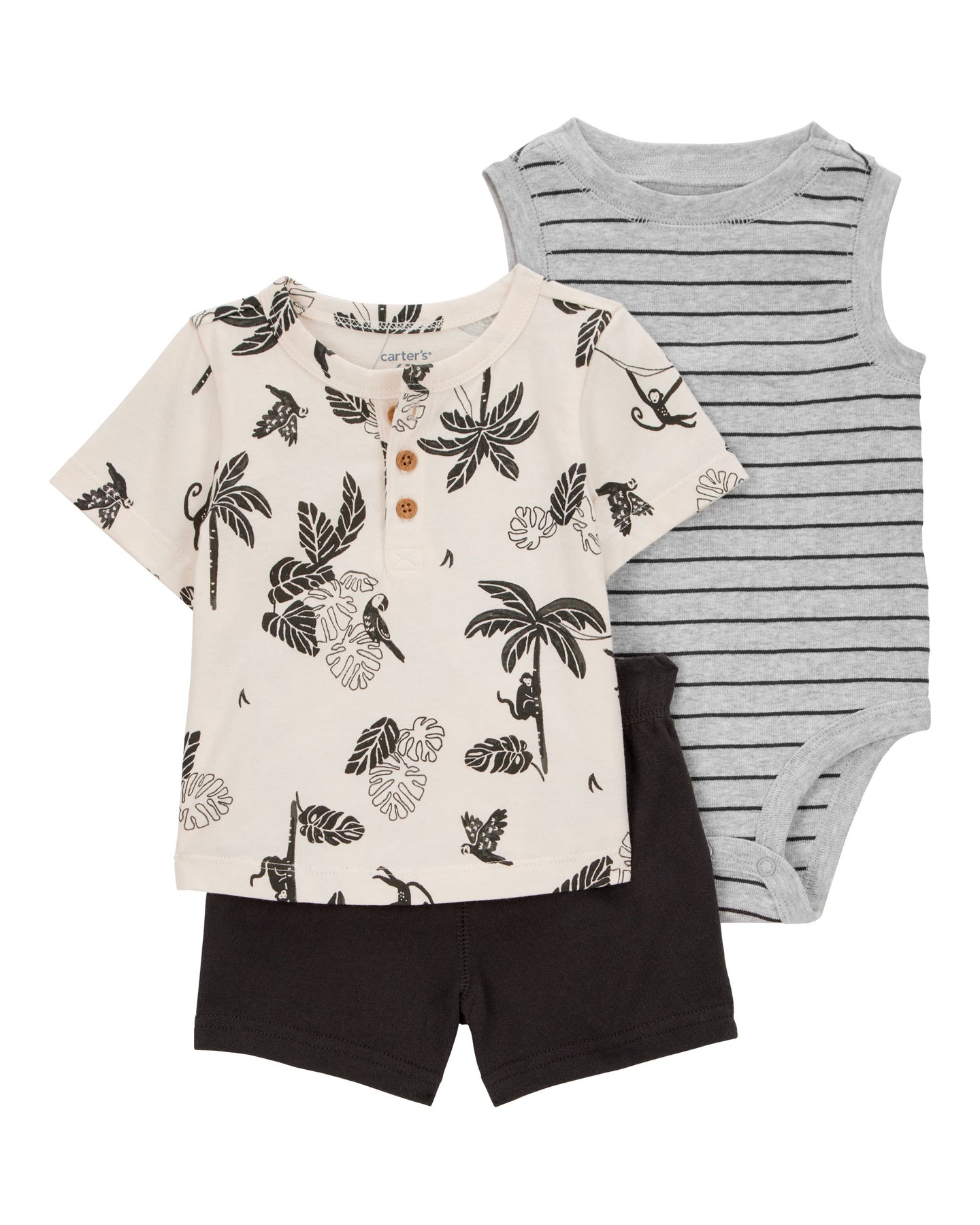 Palm Tree 3-Piece Outfit Set