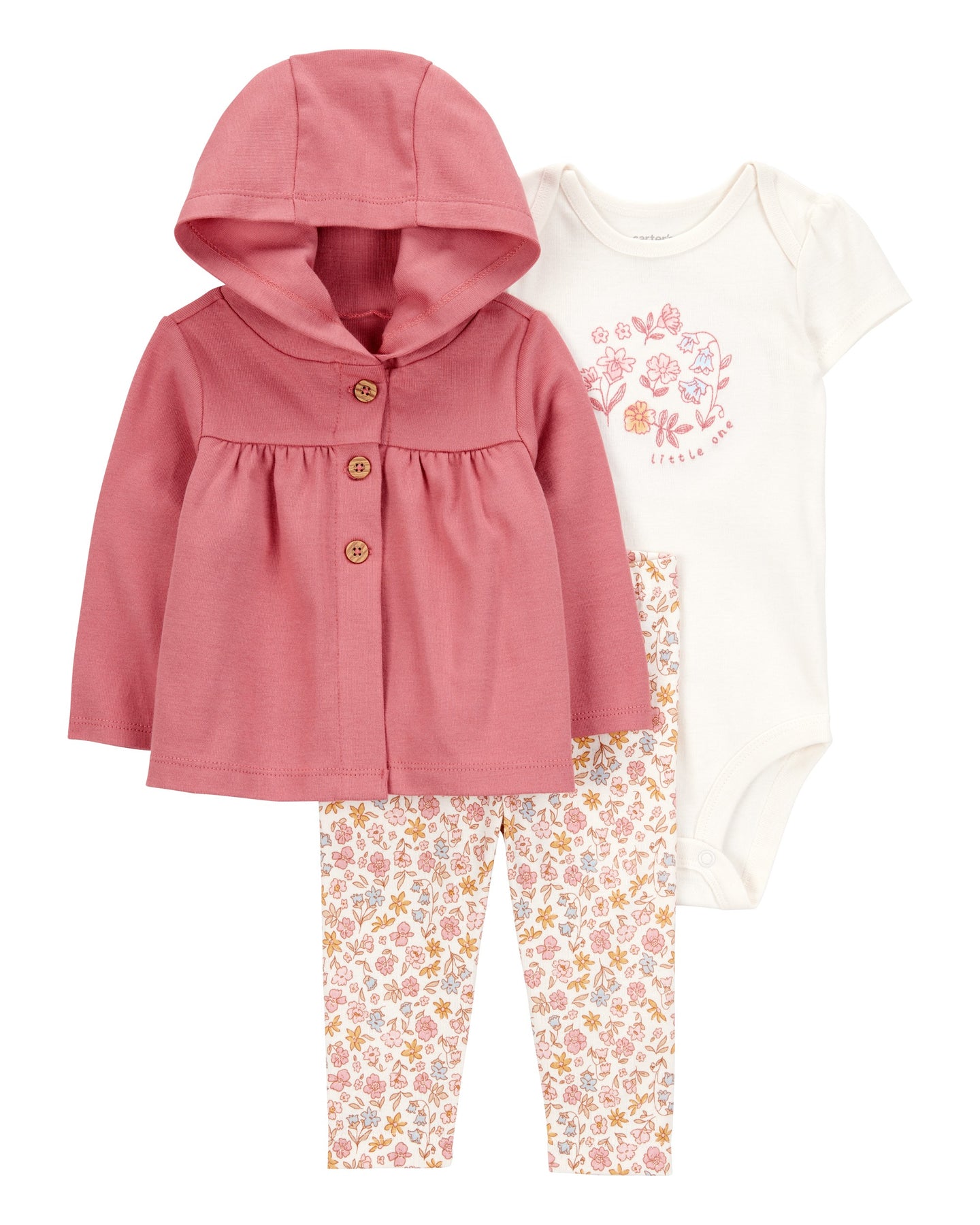 3-Piece Little Cardigan Set - Pink